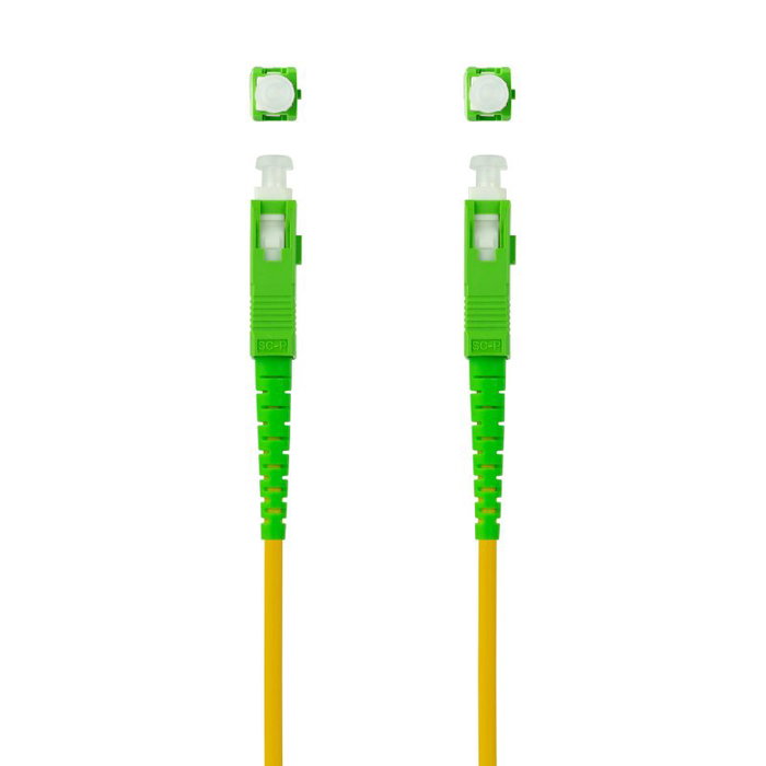 Nanocable Cable de Fibra Óptica G657A2 SC/APC a SC/APC, 30m, Amarillo